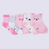 Chaussettes 5 paires / lot de coton d'été garçons et filles bébé nouveau-nés mignon dessin animé doux maille sport printemps 0-6 ans mode chaussettes pour enfants G220524