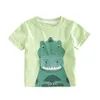 T-shirt a maniche corte in puro cotone da ragazzo in estate per bambini Cartoon Dinosaur Coat Baby Children Summer Half Sleeve Shirt Baby Clothes