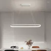 Lâmpadas pendentes de 1200 mm brancos/pretos modernos luzes LED para sala de jantar bar loja de cozinha decoração de casa minimalismo nórdico lâmpada