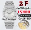 ZF Luxury Men Watch 15400 Ultimate Version, 41 мм Cal.3120 Механическое движение, время хранения мощности 41 часы. Серебряная сталь с белым циферблатом