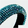 Hoofdbanden mode -geïnspireerde kleur bedazed kralen glitter haarband edelsteen Rhinestone Girl Bling Crystal Headband voor vrouw drop d dhvok