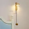 Lampy ścienne nordyckie światło LED LED salon obrotowy dekoracje przejścia lampa industrieel kreatywna sypialnia światła nocne do domu