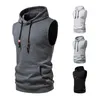 Hommes Débardeurs Sans Manches Hoodies Mode Casual Zipper Sweat À Capuche Hommes Bodybuilding Débardeur Sportif Chemise Gilet Gilet Gym 230524