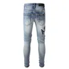 Jeans pour hommes Streetwear Mode Hommes Jeans Rétro Bleu Clair Élastique Slim Fit Jeans Déchirés Hommes Marque Patch Designer Hip Hop Punk Pantalon Hombre 230524