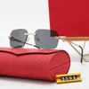 Großhandels-Mode Carti Coole Sonnenbrille Designer Business Männer Optischer Rahmen Frauen C-förmige Dekoration Einfacher Stil Anti-Blaulicht-UV-Brille Objektiv klar