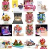 Cartes De Voeux Pop Up Pink Tips 12 Pouces Life Sized Flower Bouquet 3D Popup Avec Note Card Et Enveloppe Drop Delivery A Dhd6J