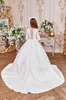 Mädchen Kleider Wunderschöne Spitze 2023 Blumen Mädchen Kleid Für Hochzeit Abend Kinder Langarm Baby Party Pageant Kleider Geburtstag