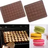 48 gat 38*28 cm macaron siliconen pad bakmat ronde vorm bakkussen diy cake dessert oven voering bakgereedschap voor cakes