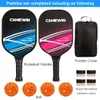 Tennisschläger, Pickleball-Schläger-Set, Carbonfaser-Zusammensetzung, PE-Wabenkern, 2 Pickleball-Paddel, 4 Bälle, 4 schweißabsorbierend, 1 Schutzhülle 230525