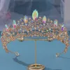 Другие модные аксессуары Diezi Элегантная принцесса ab crystal tiara crown для свадебных девушек роскошная свадебная королева фиолетовой аксессуары для волос.