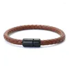 Charm Bracelets 6mm Antique Leather Simple Bracelet & Bangle Black Magnetic Braslet For Men Wristband Jewelry Homme Gift