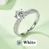 Bague de mariage bague de luxe bague d'amour bague de créateur cadeau mère série classique bagues moissanite pour femmes bague de fiançailles diamant solitaire placage platine M06A