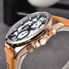 AAA Men's Watch Business, Fashion, Quartz, Watch 44MM Sapphire Mirror Dial Leather Strap Gold Buckle
