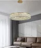 Chandeliers Modern Living Room Gold Crystal Chandelier Home Decor Hanging Cristal Lamp Round Dining Bedroom Led