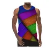 Ny 3D-tryckning Funny Summer Rainbow Graphic Tank Top Fashion Men Women Tracksuits Crewneck Vest Plus Size S-6XL HARAJUKU005