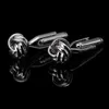 Cuff Links Classic Metal Silver Knot Presente de beleza Casamento de alta qualidade Camisa masculina Set para entrega grátis G220525