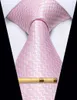 Fliegen Ankunft Rosa Luxus Herren Krawatte Mit Clip Set Mode Business Hochzeit Kleid Smoking Hemd Zubehör 8 cm Krawatte