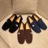 2023 Luxe casual loafers Spring herenschoen Suede designer loafers voor mannen zacht rijden mocassins hoogwaardige flats mannelijk wandelen