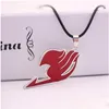 Pendant Necklaces Fairy Tail 4 Color Alloy Necklace Magic Animation Peripheral Gsfn509 With Chain Mix Order Drop Delivery Jewelry Pen Dhovq