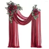 Party Decoration Basic Wedding Arch Flowers With Drapes Kit 2pcs Artificial Flower Arrangement For Ceremony Arbor