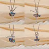 Pendentif Colliers Joli Ballet Danseur Cristal Collier Coloré Strass Danse Posture Figure Tour De Cou Pour Femmes Filles Fête Bijoux Cadeau