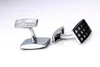 Manschettlänkar C-Man Luxury Black Star Shirt Men's Brand Square Cufflinks High Quality Silver Abotoaduras Jewelry G220525