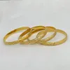 Bangle 4Pcs/Lot Dubai Fashion Gold Color Bangles For Women Men Ethiopian Bracelets African Jewelry Saudi Arabic Wedding Bride Gift