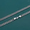 Kettingen Real 925 Sterling Silver ketting 6 mm Curb Link Chain Lobster Clasp alle maat