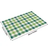 Bord Mats St. Patricks Day Placemats Skandinavier Irish Plaid Decorative Isolated Trableduk #T2P