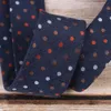 Affaires décontracté 7 cm hommes cravates coton Polyester à la mode point rayé costume chemise hommes cravate accessoires fête lieu de travail cravate