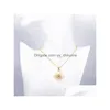 Pendant Necklaces Arrival Diamond 18K Gold Plate Jewelry Necklace Fit Women Ggn909 Yellow Plated White Gemstone With Chains Drop Del Dhvar