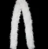 LED -sjaal verlicht Boa gloeiende faux bont sjaals wit voor rave dance party mannen vrouwen podium kostuumaccessoires