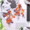 Dangle żyrandol Boho Colorf Crystal Flower For dla kobiet
