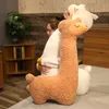 Bambole di peluche 130 cm Big Size Alpaca Giocattoli di peluche Farcito Morbido Animale Pecora Cuscino di peluche Cuscino di lama adorabile per bambini Regali di compleanno per bambini 230525