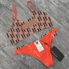 Projektant bikini litera pływacka kombinezon seksowne kostiury kąpielowe Kobieta dwupoziomowe bikini letnie plaża stroju kąpielowego wakacyjne panie kąpielowe garnitury