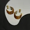 C-Shaped Earrings Stud Female Niche Design Celinity High-Quality Texture Needle Retro Temperament Jewelry Gift AC2e