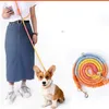 Собачьи воротники вязание шнура с двойным ведущим домашним поясным ремнем Регулируемый повод два тренировки на веревке