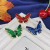 Brooches Broche Brilliant Decoration Color Enamel Glaze Brooch Crystal Butterfly Women Summer Versatile Dress Accessory Pin