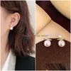 Stud Exquisite Simated Pearl Earrings Women Elegant Simple White All Match Pendientes Fashion Jewelry Gift Drop Delivery Dhkoy