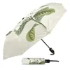 Guarda-chuvas frangipani folhas retro grande guarda-sol com o parasol dobrável oito fios para adultos chuva