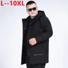 Мужчина вниз 10xl 8xl Зимняя толстая куртка из хлопчатобумажного костюма.