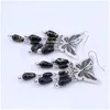 Charm Womens Hollow Butterfly Tibetan Sier Serrings GSTQE037 Модный подарок национальный стиль Женщины DIY Серьки доставка Ювелирные изделия Dhezo