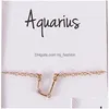 Bracelets De Charme Cristal Cz Horoscope Zodiaque 12 Constellation Signe Étoile Strass Astrologie Disque Bracelet Bijoux Pour Femmes Filles Dr Dhwlc