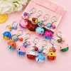 Key Rings Creative Cartoon Candy Matching Color Metal Bell Keychain Bag Pendant Wholesale Site Christmas Gift G230525