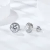 Boucles d'oreilles plaquées or blanc 18 carats Best Friends pour femmes, gros diamant, Zircon blanc, nouvelle collection 2023