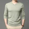 Men's Sweaters High Quality Mens Sheep Wool Tee Shirts 2023 Spring & Autumn Long Sleeve Jumpers Male Casual Slim Silk Knitwear T