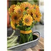 Greeting Cards Pop Up Sunflowers 12 Inch Life Sized Flower Bouquet 3D Popup With Note Card And Envelope Drop Delivery Dhmko