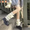 Mulheres meias de 50 a 70 cm sobre o joelho japonês uniforme uniforme coreano lolita meninas longas pilhas na capa de aquecimento dos pés