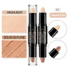 QIC Double Head Glow Stick Acne Scars Dark Circles Shadow Concealer Facial Contouring Maquiagem Brighten Contour Highlighters Stick