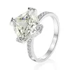 Cluster Anneaux Réel 925 Sterling Silver Lab Moissanite Diamant Gemme De Mariage Bague De Fiançailles Fine Bijoux Cadeaux Pour Les Femmes En Gros